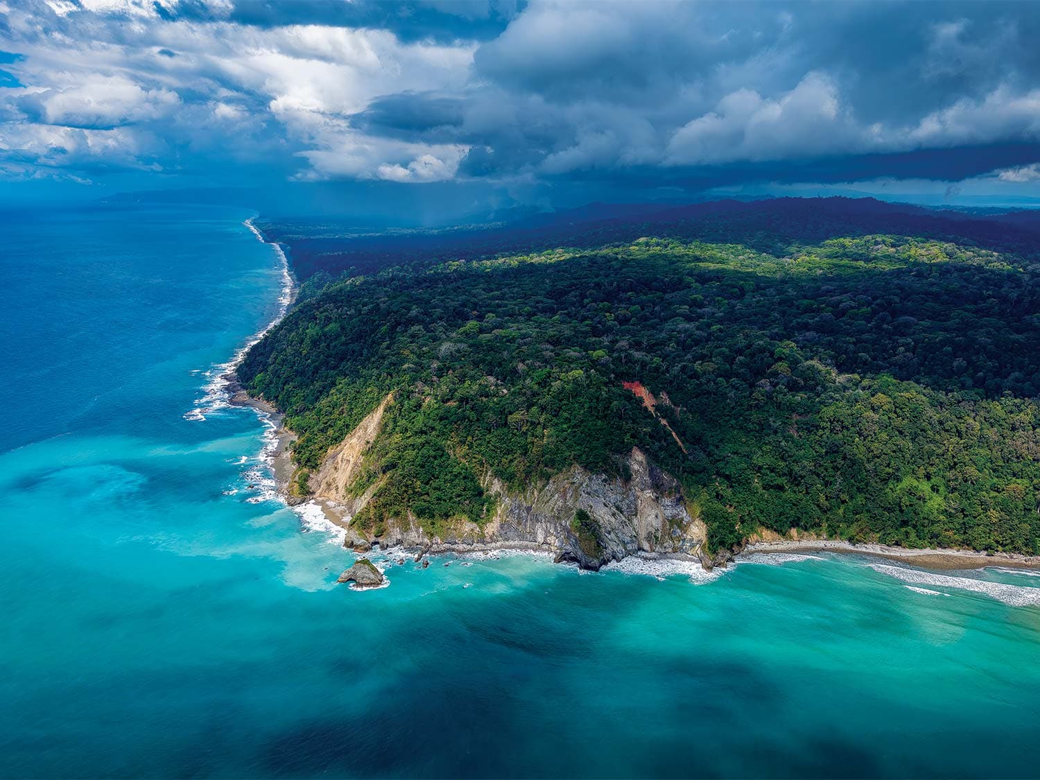 Aerial view of the Osa Peninsula, Costa Rica