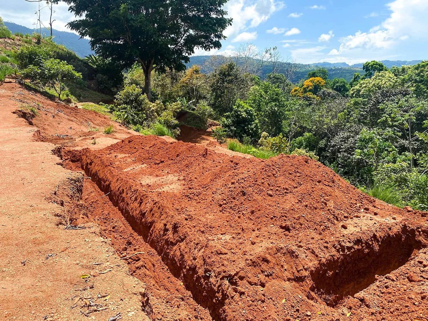 Digging the Infinity Pool Footers and Foundation