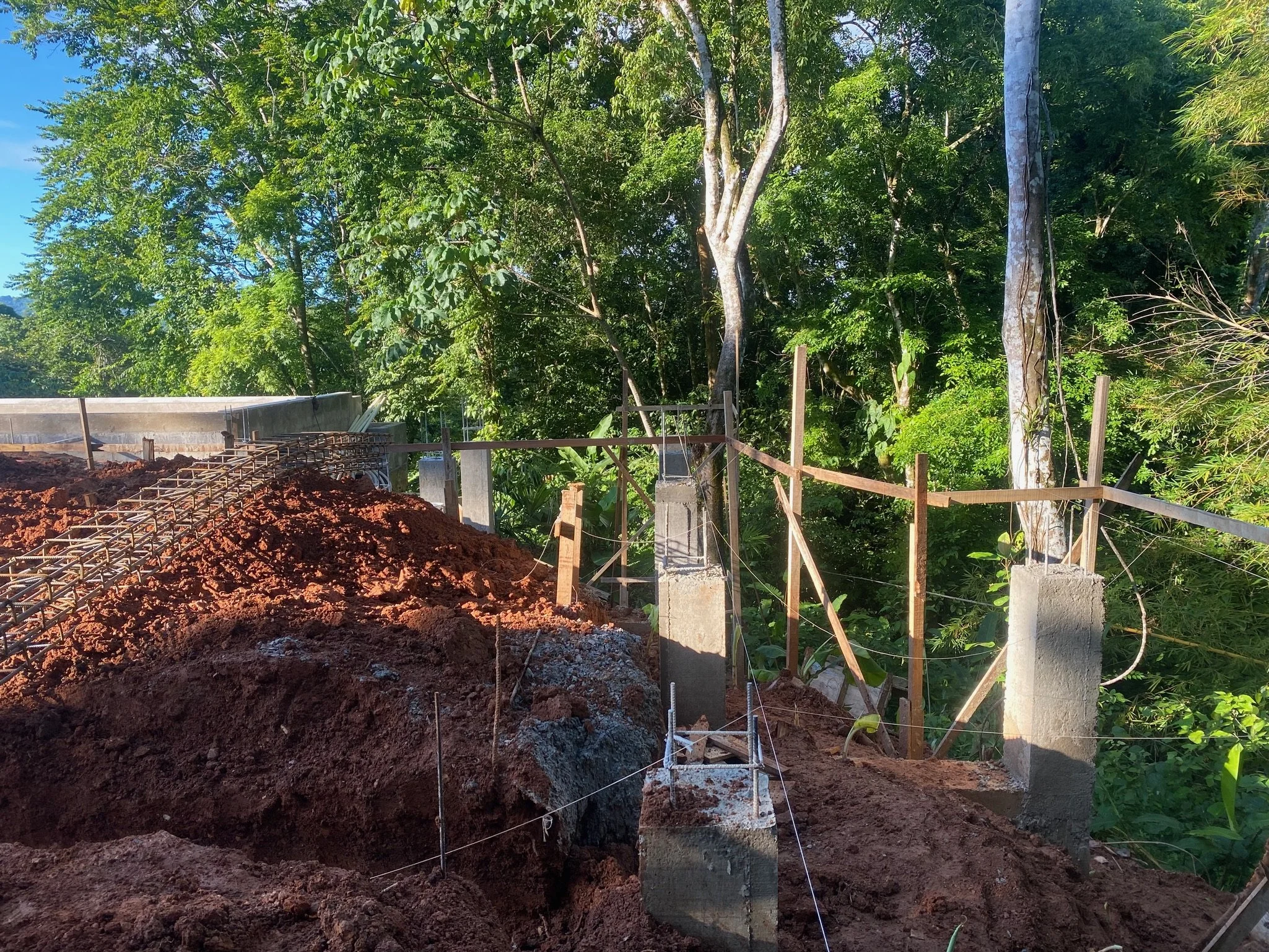 Concrete support columns and mechanical room construction, photo 8