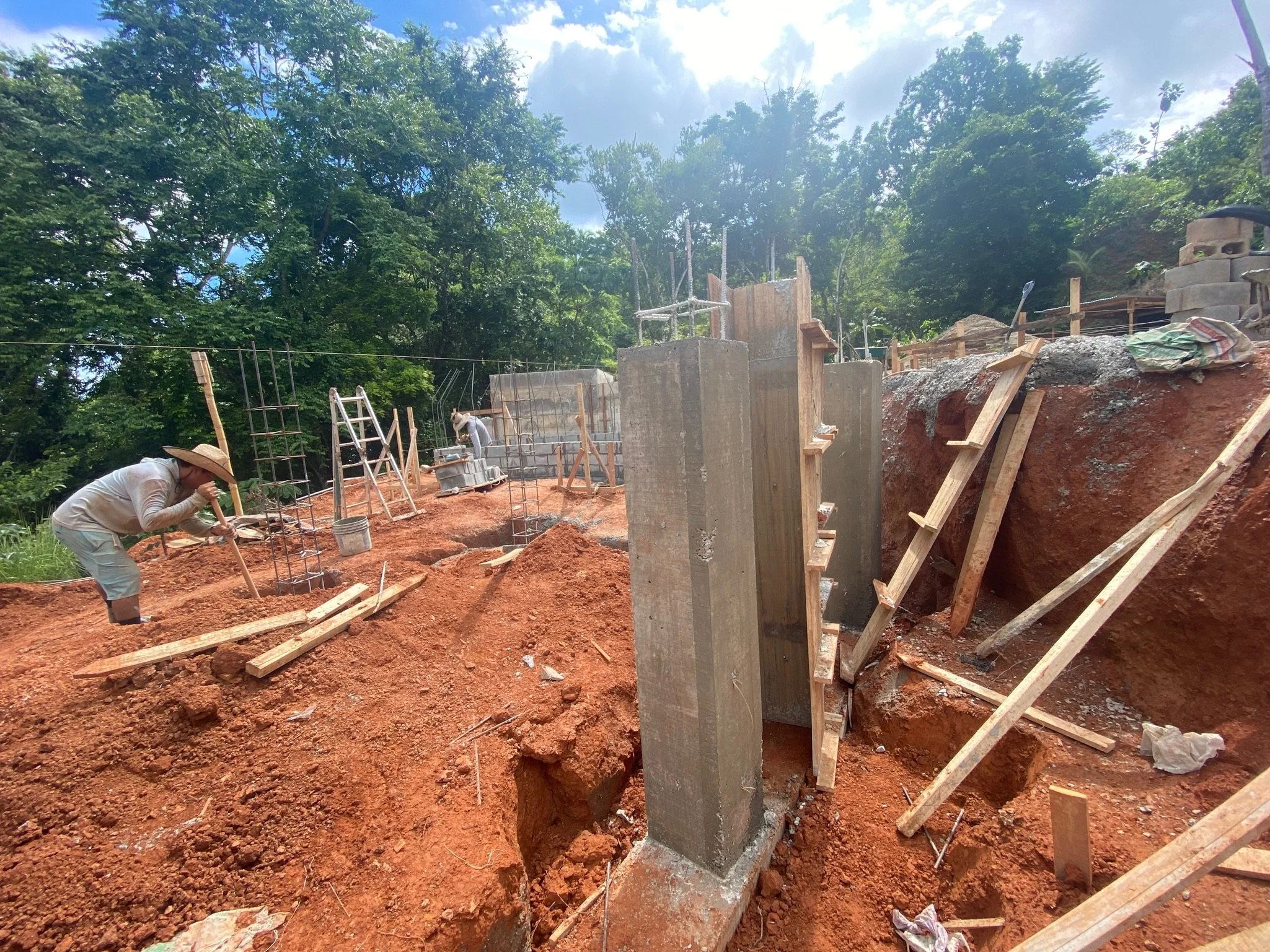 Concrete support columns and mechanical room construction, photo 12