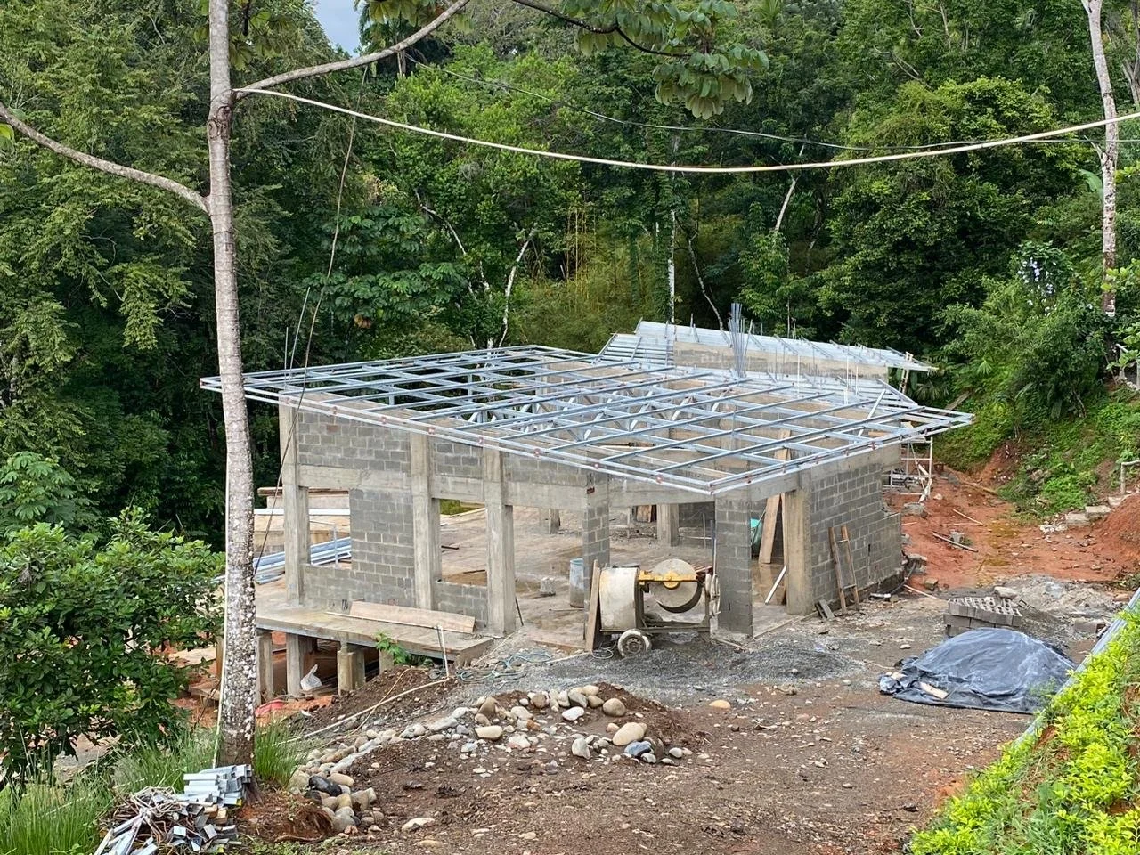 Roof Beams and Insulation - Casa Cavu