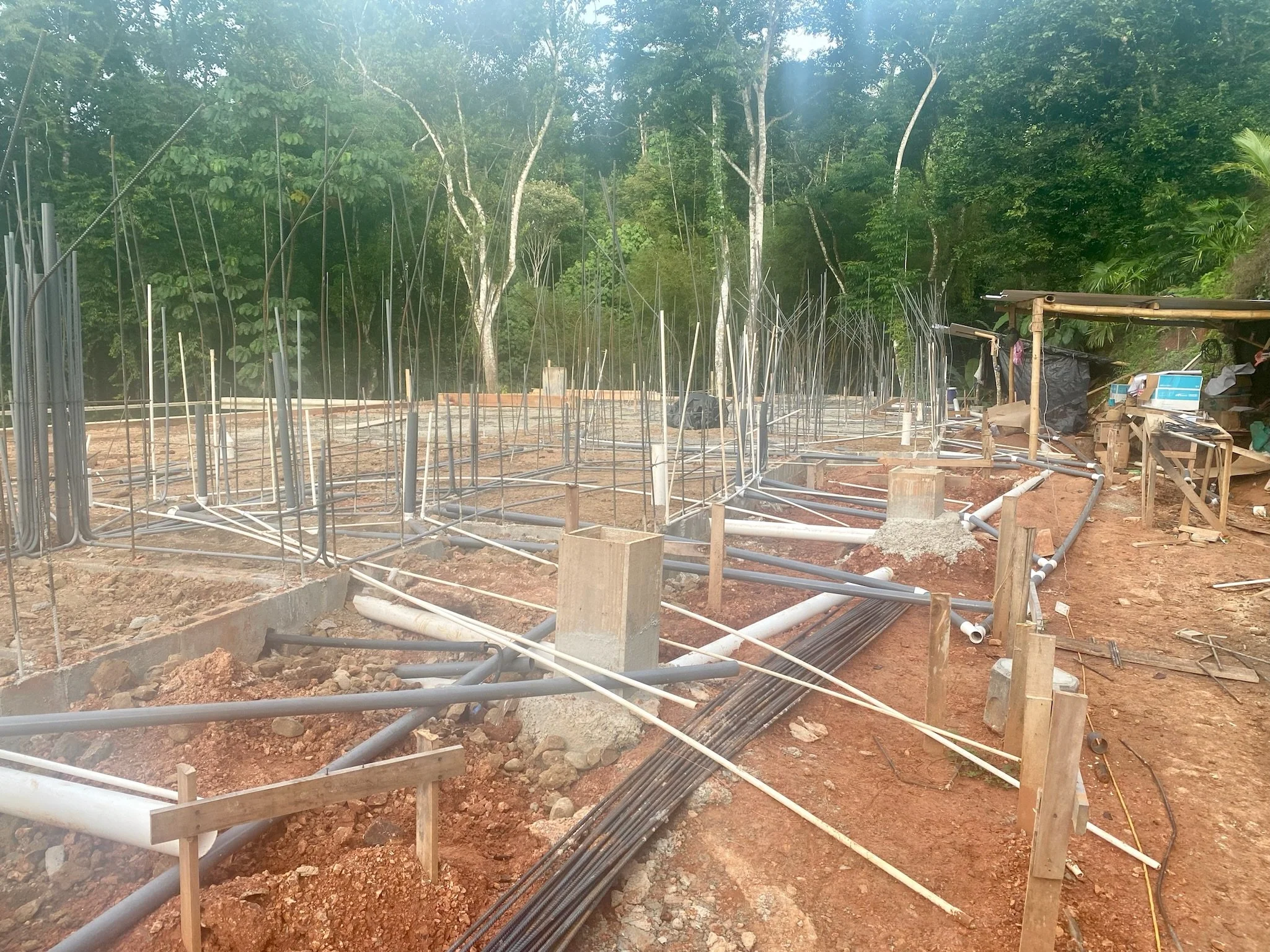 Rough in Piping for Plumbing, Electric, and Propane - Casa Cavu